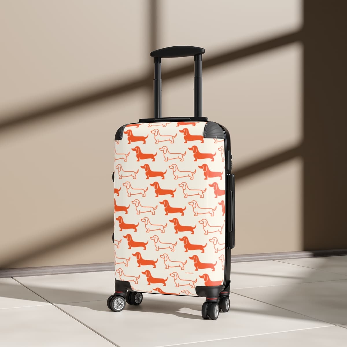 Dachshund Pattern Suitcase